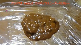 【fetish】Japanese unspecific food trounce with Knee high socks asics spike tremble Sneaker.